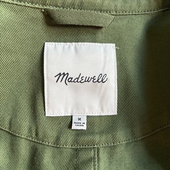 Madewell Drapey Pomeray Chore Jacket Green Military - Picture 7 of 7